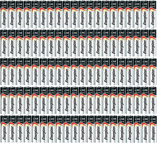 AA Max Alkaline E91 Batteries Made in USA - Expiration 12/2024 or Later - 100 Count